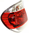 Driver Side Tail Light, with Bulb, Halogen, Clear and Red Lens, LE/XLE Models, USA Built Vehicle, CAPA CERTIFIED