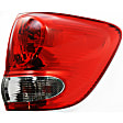 Passenger Side, Outer Tail Light, with Bulb, Halogen, Clear and Red Lens, 8 Cyl., 4.7L Engine, CAPA CERTIFIED
