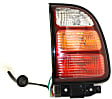 Passenger Side Tail Light, With bulb(s), Halogen, Amber, Clear and Red Lens