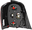 Passenger Side Halogen Tail Light, Without Bulb(s), Except Hybrid Model, CAPA Certified