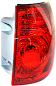 Passenger Side, Outer Tail Light, with Bulb, Halogen, Red Lens, CAPA CERTIFIED