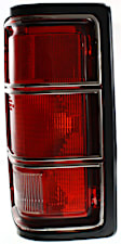 Passenger Side Tail Light, Without bulb(s), Halogen, Clear and Red Lens