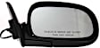 Sedan Passenger Side Mirror, Power Adjust, Non-Heated, Manual Folding, Textured Black, No Signal Light, No Memory, No Puddle Light, No Auto-Dimming, No Blind Spot Feature