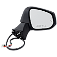 Passenger Side Mirror, Power Adjust, Manual Folding, Heated, Paintable, In-glass and In-housing Signal Light, With memory, With Puddle Light, No Auto-Dimming, With Blind Spot Detection in Glass