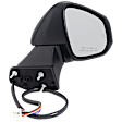 Passenger Side Mirror, Power Adjust, Manual Folding, Heated, Paintable, In-glass and In-housing Signal Light, With memory, With Puddle Light, No Auto-Dimming, With Blind Spot Detection in Glass