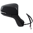 Passenger Side Mirror, Power Adjust, Manual Folding, Heated, Paintable, In-glass and In-housing Signal Light, With memory, With Puddle Light, No Auto-Dimming, With Blind Spot Detection in Glass