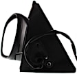 Driver Side Mirror, Power Adjust, Non-Heated, Manual Folding, Paintable, No Signal Light, No Memory, No Puddle Light, No Auto-Dim, No Blind Spot Feature