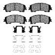 2016 Nissan Rogue - Front OE Replacement Brake Pad Set, 2.5L 4Cyl, 3 Row Seating (7 passanger)