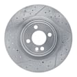 ECE-32008 Front, Driver or Passenger Side Brake Disc, Cross-drilled and Slotted, 1.6L, 4Cyl