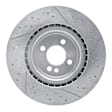 ECE-32008 Front, Driver or Passenger Side Brake Disc, Cross-drilled and Slotted, 1.6L, 4Cyl