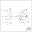 ERE-03021 Rear Brake Disc, Plain Surface
