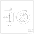 ERE-48036 Front Brake Disc, Plain Surface