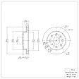 ERE-59016 Front, Driver or Passenger Side Brake Disc, Plain Surface, 262 mm