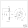 ERE-67052 Front Brake Disc, Plain Surface