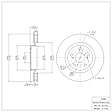 ERE-76080 Front Brake Disc, Plain Surface
