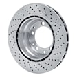 EXE-02015D Rear, Driver Side Brake Disc, Cross-drilled and Slotted