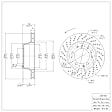 EXE-02015D Rear, Driver Side Brake Disc, Cross-drilled and Slotted