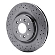 EXE-20016 Front Brake Disc, Cross-drilled and Slotted