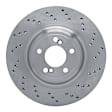 EXE-31126D Rear, Passenger Side Brake Disc, Cross-drilled and Slotted, 3.0L, 6Cyl