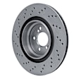 EXE-31126D Rear, Passenger Side Brake Disc, Cross-drilled and Slotted, 3.0L, 6Cyl