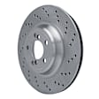 EXE-31126D Rear, Passenger Side Brake Disc, Cross-drilled and Slotted, 3.0L, 6Cyl