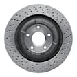EXE-47034 Front, Driver or Passenger Side Brake Disc, Cross-drilled and Slotted