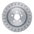 EXE-63069 Rear, Driver or Passenger Side Brake Disc, Cross-drilled and Slotted, 6.0L, 12Cyl