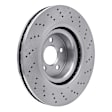 EXE-63075 Front, Driver or Passenger Side Brake Disc, Cross-drilled and Slotted
