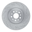 EXE-79004 Front, Driver or Passenger Side Brake Disc, Cross-drilled and Slotted