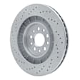 EXE-79004 Front, Driver or Passenger Side Brake Disc, Cross-drilled and Slotted