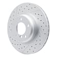 PCP-31085 Front, Driver or Passenger Side Brake Disc, Cross-drilled and Slotted, 3.0L, 6Cyl
