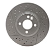 RCE-32006 Front, Driver or Passenger Side Brake Disc, Cross-drilled and Slotted