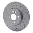 RCE-32006 Front, Driver or Passenger Side Brake Disc, Cross-drilled and Slotted