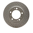 RXE-02039 Rear, Driver or Passenger Side Brake Disc, Cross-drilled and Slotted