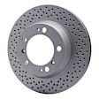 RXE-02039 Rear, Driver or Passenger Side Brake Disc, Cross-drilled and Slotted