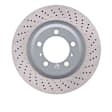RXE-02070D Front, Passenger Side Brake Disc, Cross-drilled and Slotted