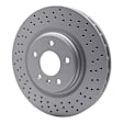 RXE-52018 Front, Driver or Passenger Side Brake Disc, Cross-drilled and Slotted, 5.3L, 8Cyl