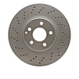 RXE-63033 Front, Driver or Passenger Side Brake Disc, Cross-drilled and Slotted