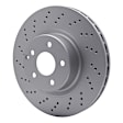 RXE-63033 Front, Driver or Passenger Side Brake Disc, Cross-drilled and Slotted