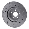 RXE-63033 Front, Driver or Passenger Side Brake Disc, Cross-drilled and Slotted