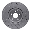 RXE-63033 Front, Driver or Passenger Side Brake Disc, Cross-drilled and Slotted