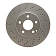 RXE-63054 Front, Driver or Passenger Side Brake Disc, Cross-drilled and Slotted