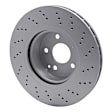 RXE-63054 Front, Driver or Passenger Side Brake Disc, Cross-drilled and Slotted