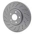 RXE-63059 Front, Driver or Passenger Side Brake Disc, Cross-drilled and Slotted