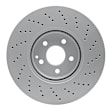 RXE-63059 Front, Driver or Passenger Side Brake Disc, Cross-drilled and Slotted