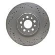 RXE-79004 Front, Driver or Passenger Side Brake Disc, Cross-drilled and Slotted
