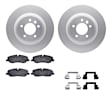 WDTH1-11005 Front Brake Disc and Pad Kit, Coated, Plain Surface, 338 mm, Ceramic, R1 GEO-Carbon Rotors with European Ceramic Pads Series