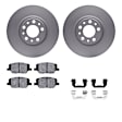 WDTH1-39002 Front Brake Disc and Pad Kit, Coated, Plain Surface, 305 mm, Ceramic, R1 GEO-Carbon Rotors with European Ceramic Pads Series