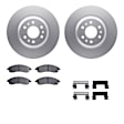 WDTH1-46027 Front Brake Disc and Pad Kit, Coated, Plain Surface, 330 mm, Ceramic, R1 GEO-Carbon Rotors with European Ceramic Pads Series
