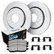 WDTH1-48006 Rear Brake Disc and Pad Kit, Coated, Plain Surface, 343 mm, Ceramic, R1 GEO-Carbon Rotors with European Ceramic Pads Series
